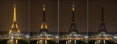 The Eiffel Tower Earth Hour 2013