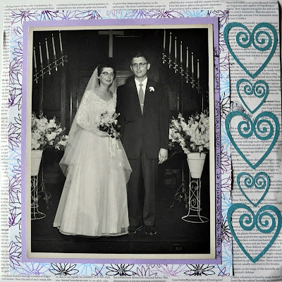 Two double Scrapbook layouts Vintage Wedding