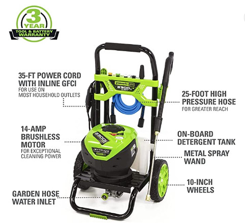 Greenworks Pro 2300-PSI 2.3-GPM Cold Water