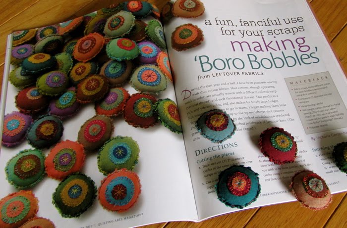  on how to make your own "Boro Bobbles", in the current issue of Quilting 