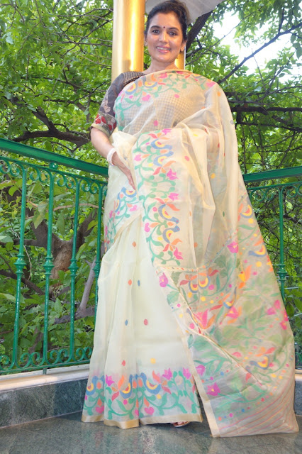 Silk Dhakai Jamdani saree