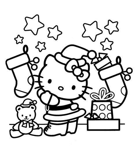 Hello Kitty Christmas Coloring Pages - Best Gift Ideas Blog