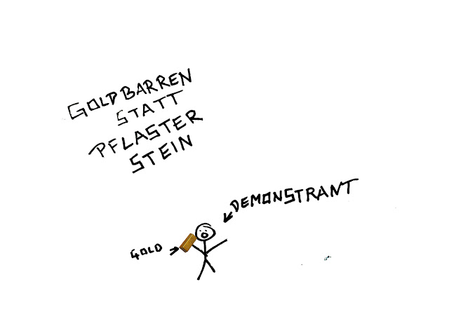 Dr. Kristian Stuhl 2012,  Goldbarren statt Pflasterstein, Das Klo spült alles fort, A4