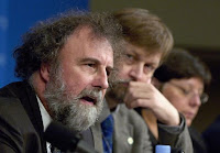 In this 2006 file photo, Robert Watson (L), World Bank chief scientist, talks about a clean energy study released at the 2006 World Bank/IMF Spring Meetings in Washington. (Credit: REUTERS/Jonathan Ernst) Click to Enlarge.
