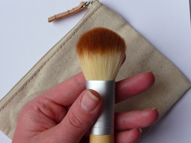 bamboo 5 piece brush set, zestaw pięciu pędzli, ecotools, duży pędzel do pudru mineralnego