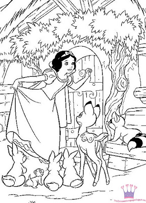 Snow White Coloring on Coloring Pages  Princess Snow White Coloring Pages