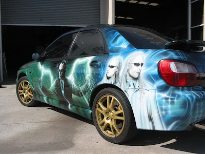 Check out this cool Matrix paint job on this car