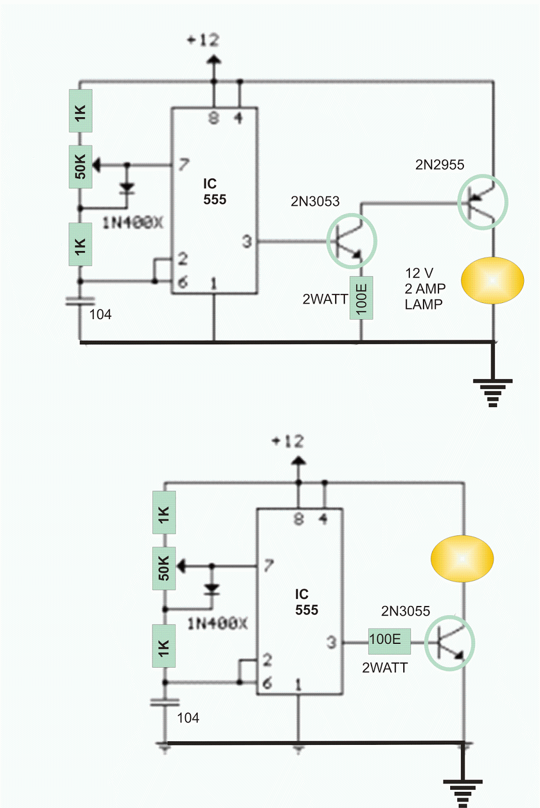 12 Volt Lamp Dimmer Circuit 