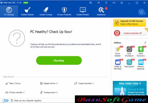 Wise Care 365 4.1.8 Free Pro Antivirus Software With Serial Key For Windows & Mac OS