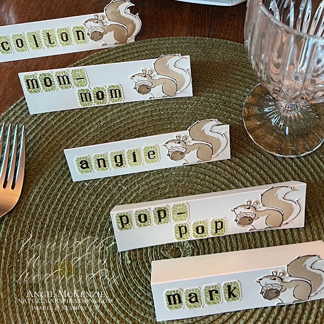 Thanksgiving Table Setting Ideas using Stampin' Up! Products (placards) | Nature's INKspirations by Angie McKenzie