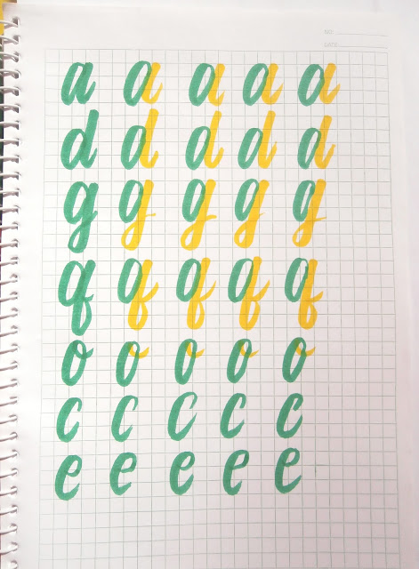 lower case alphabet-oval group, Callighobby