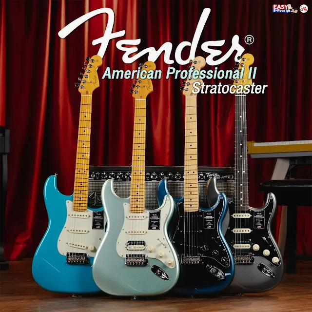 กีต้าร์ Fender Stratocaster Pro II สี่สีสวยงามพร้อมแอมป์