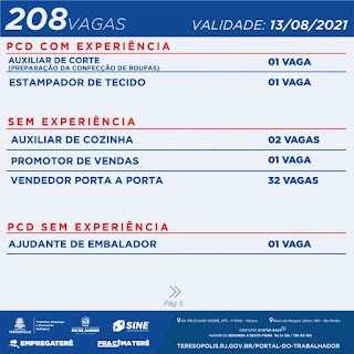 Programa ‘Emprega Terê’ divulga 208 vagas de emprego no Sine Teresópolis