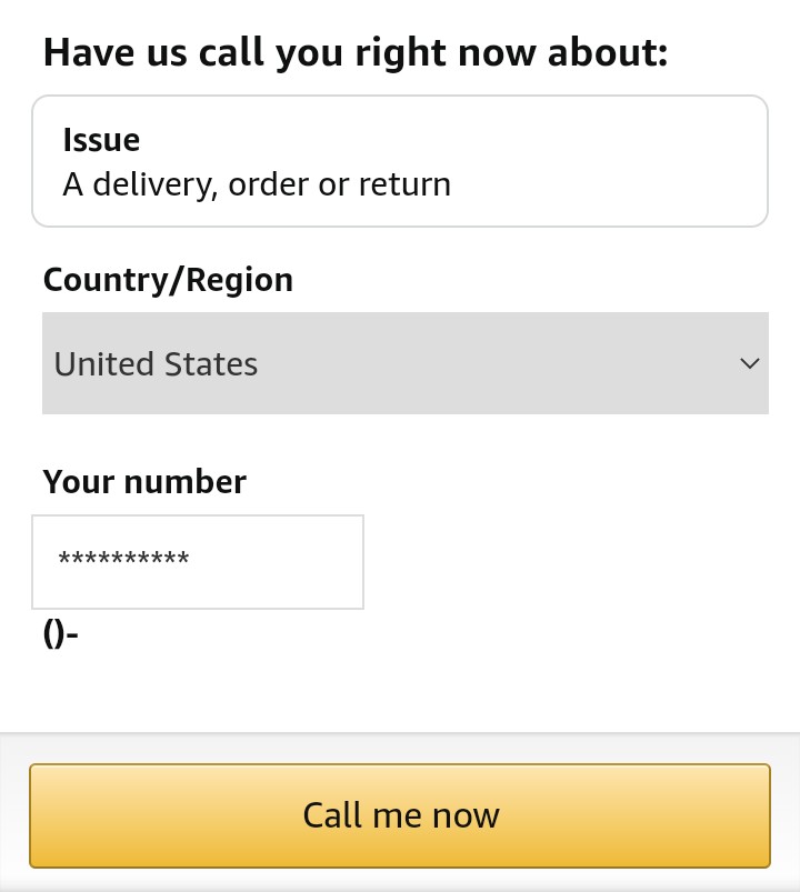 Amazon customer service phone live person