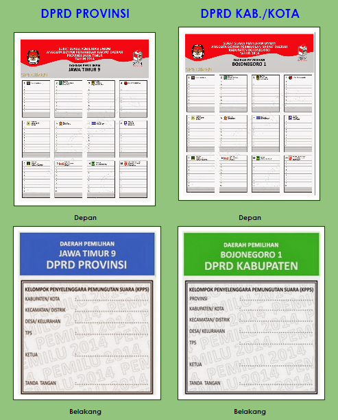 Tata Cara Pencoblosan dan Contoh Warna Surat Suara Pemilu 