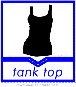 Tank top - English clothes and accessories flashcards for ESL students