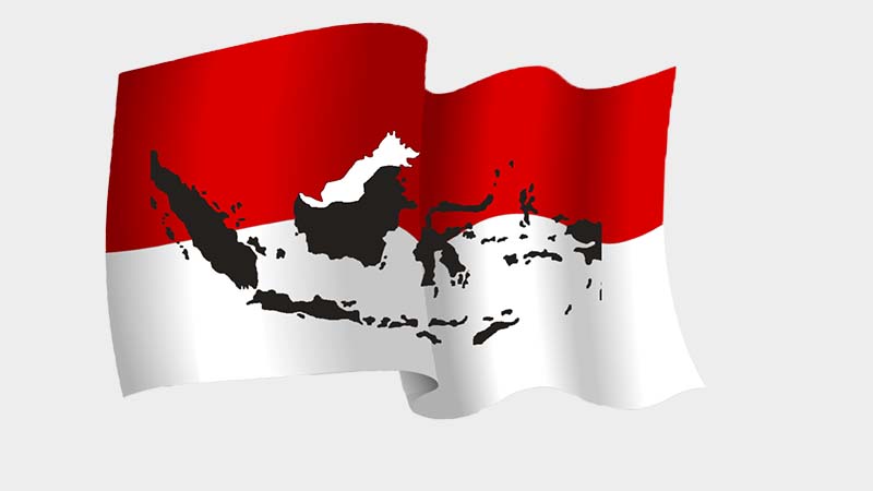 Logo Bendera Merah Putih Berkibar Agustusan ID