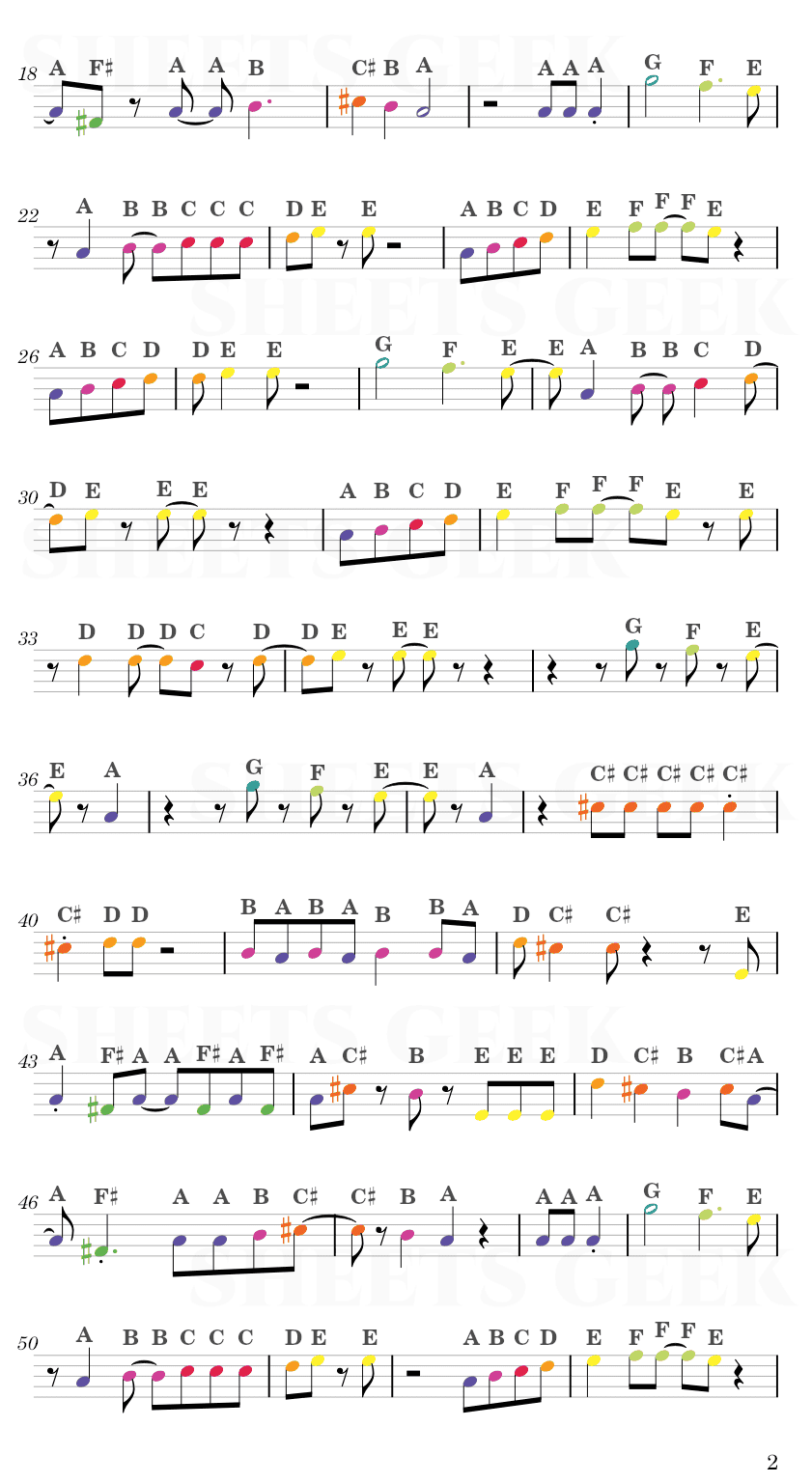 I'm Still Standing - Elton John Easy Sheet Music Free for piano, keyboard, flute, violin, sax, cello page 2