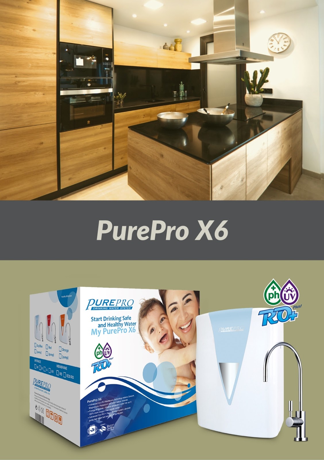 美國PurePro® X6 紫外線鹼性RO活水機 - 配備具礦物保護技術的新一代逆滲透膜