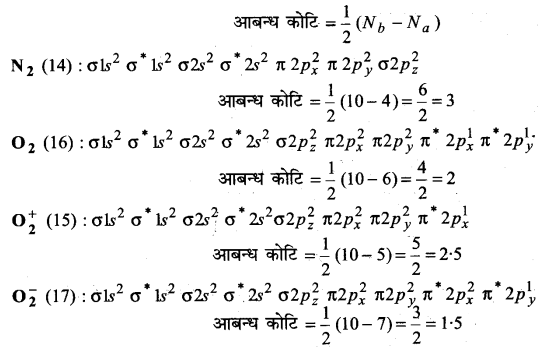 Solutions Class 11 रसायन विज्ञान Chapter-4 (रासायनिक आबन्धन एवं आण्विक संरचना )