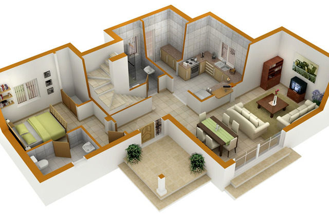 3D  Duplex  House  Floor Plans  That Will Feed Your Mind 
