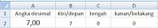 Angka desimal excel