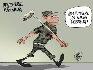 Resultado de imagem para charges . exército