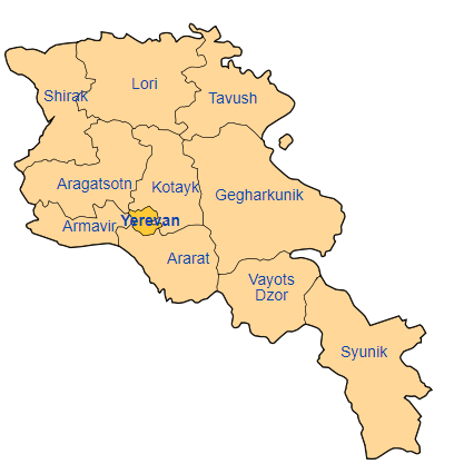 Pembagian wilayah administratif Armenia