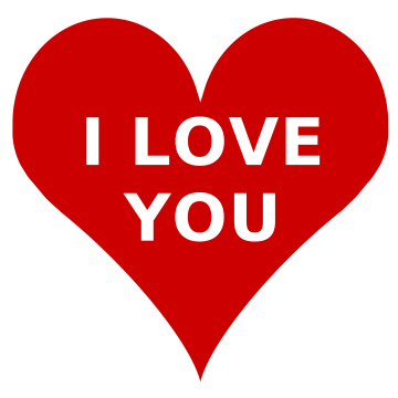 I Love You Heart shape Image