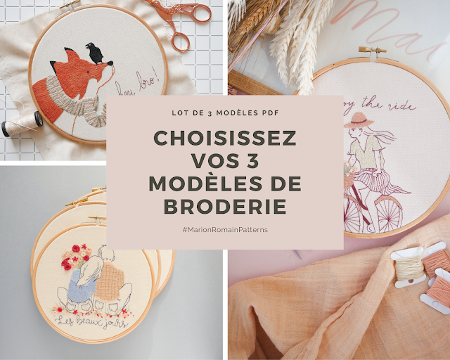 modèles de broderie Marion Romain