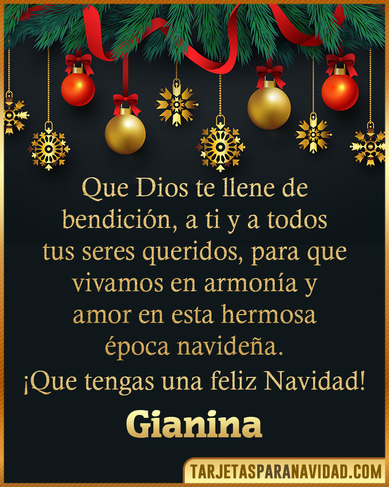 Frases cristianas de Navidad para Gianina