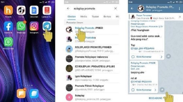 Cara Main RP di Telegram