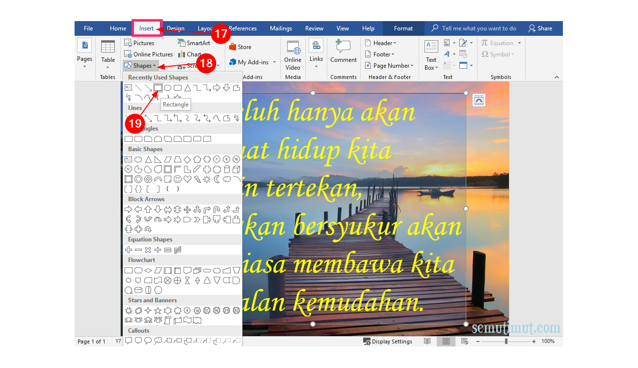 Cara Membuat Tulisan Di Atas Gambar Microsoft Word Lengkap