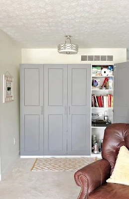 Storage for kitchen overflow items.