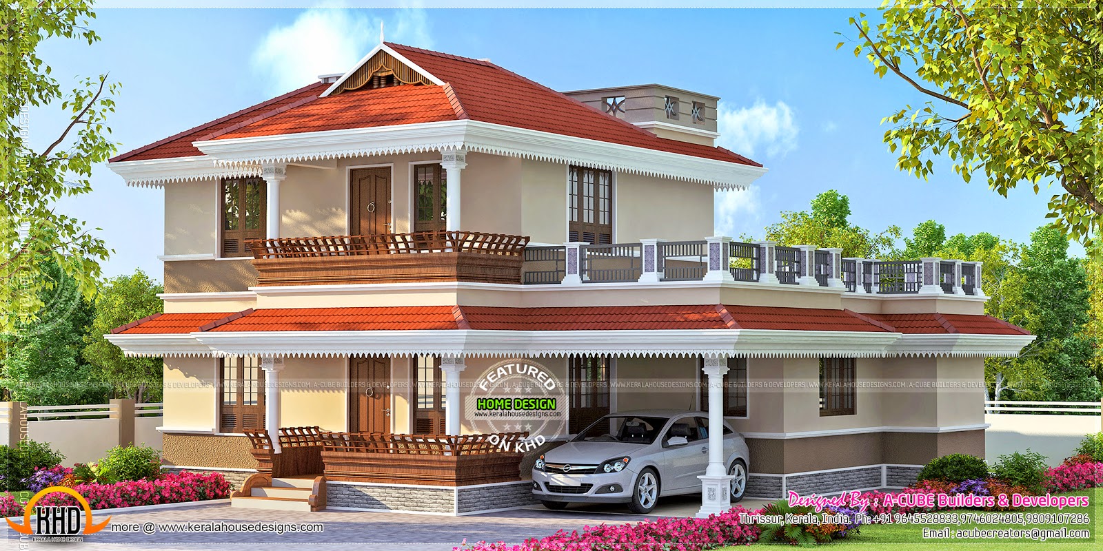 190 square meter Kerala  model  house  Kerala  home  design  