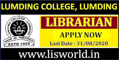 Recruitment For Librarian Post at Lumding College, Lumding,last date: 31/08/2020