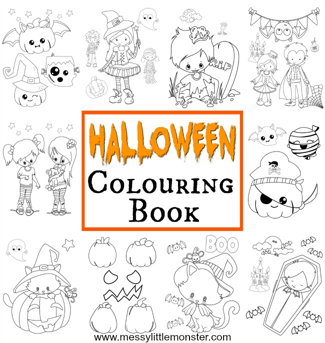 Halloween Colouring Pages For Kids Messy Little Monster