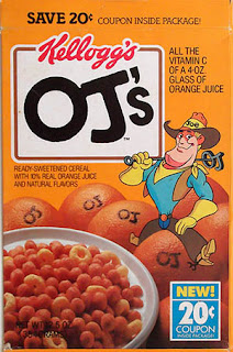 Kellog's OJ cereal box