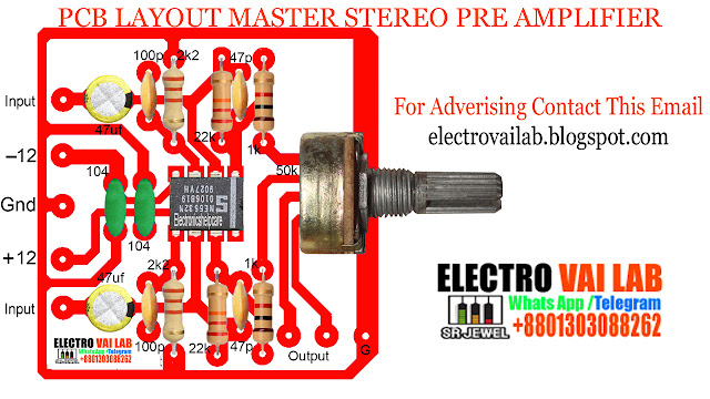 PCB LAYOUT MASTER STEREO PRE AMPLIFIER