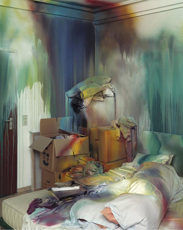 berlinbased katharina grosse wields an industrial spray gun to apply layers