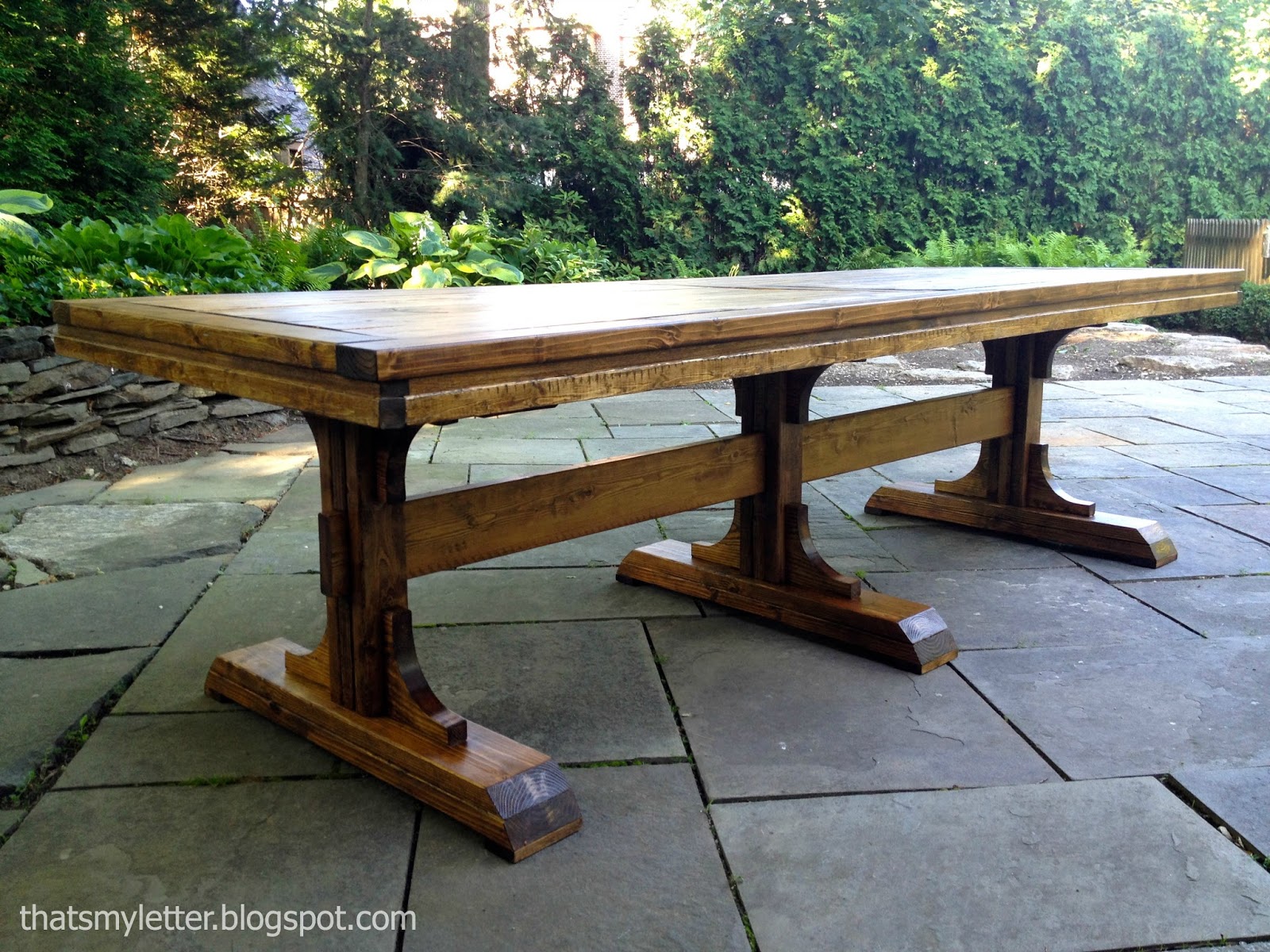 Triple Pedestal Farmhouse Table