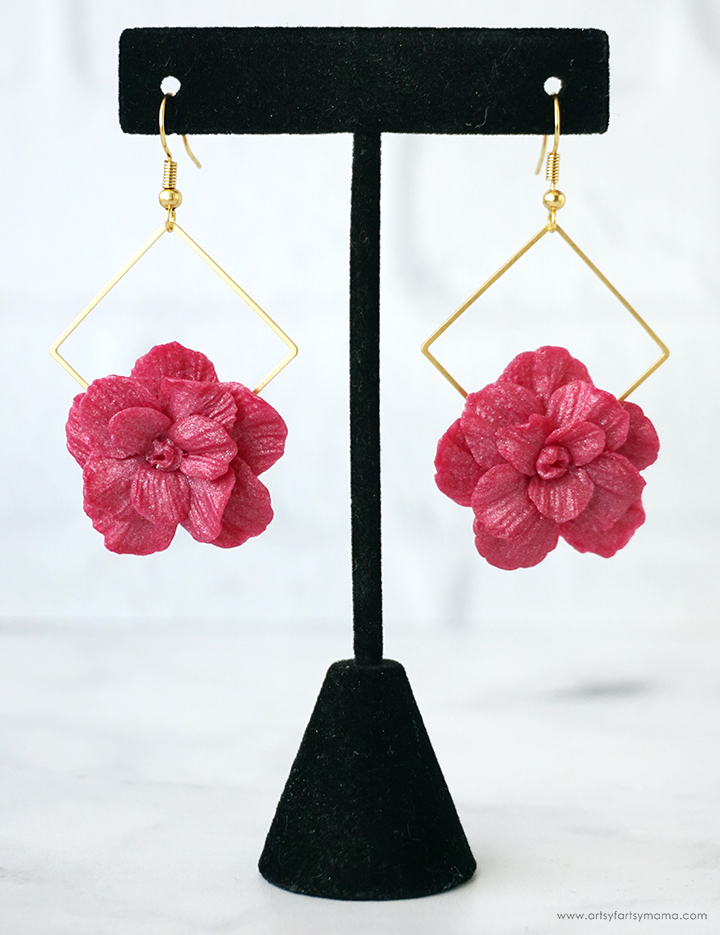 Polymer Clay Floral Dangle Earrings