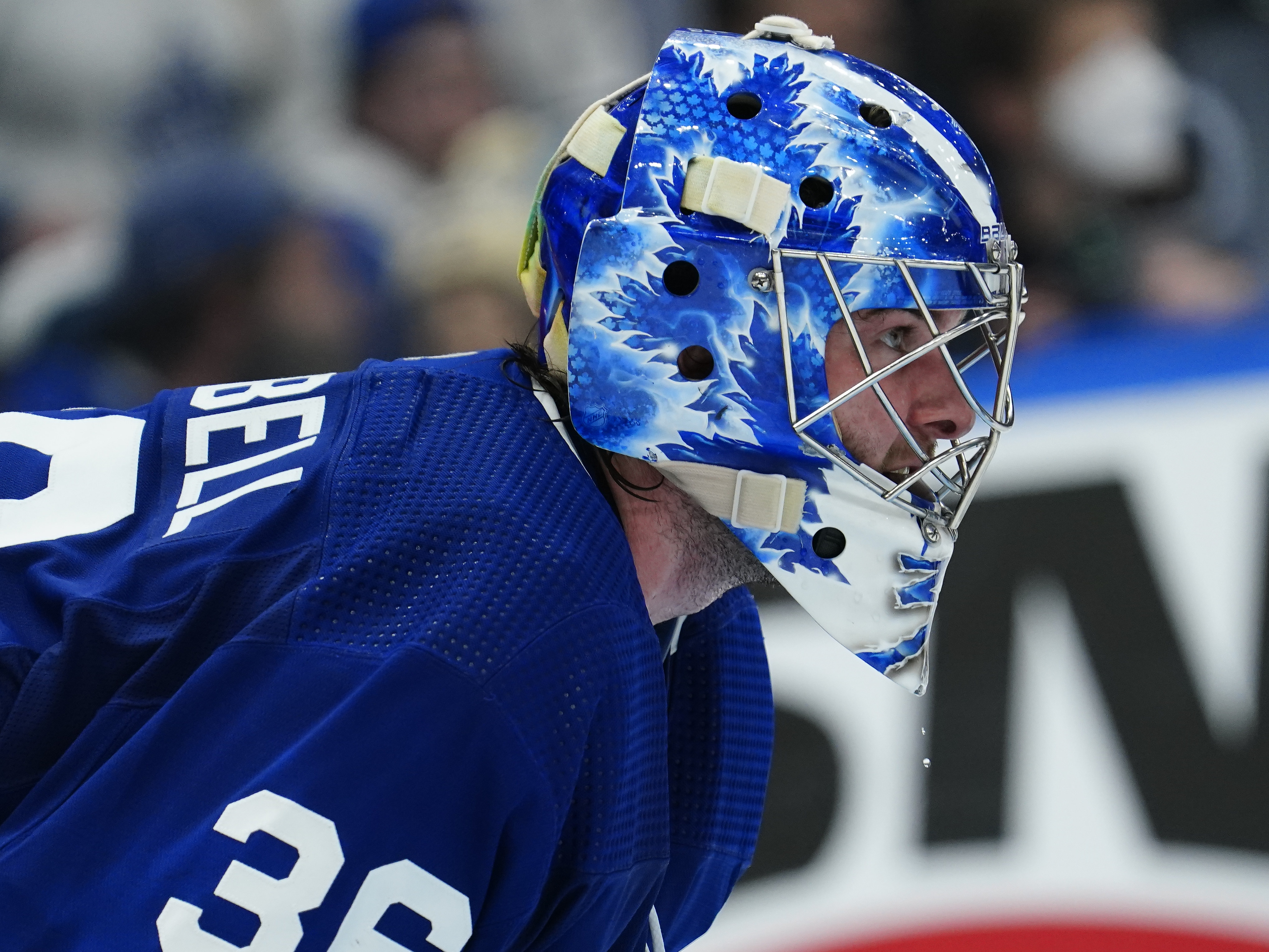 Jack Campbell Edmonton Oilers Unsigned In Goal Photograph