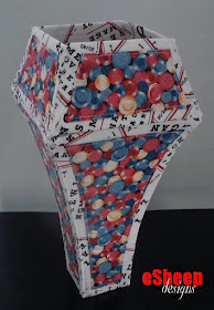 Dimensional Fabric Pieced Vase by eSheep Designs