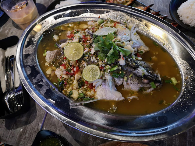 Thai Style Steamed Seabass