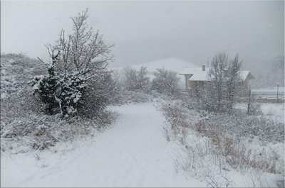  Estampa invernal de los caseríos de Eskibel - 2012