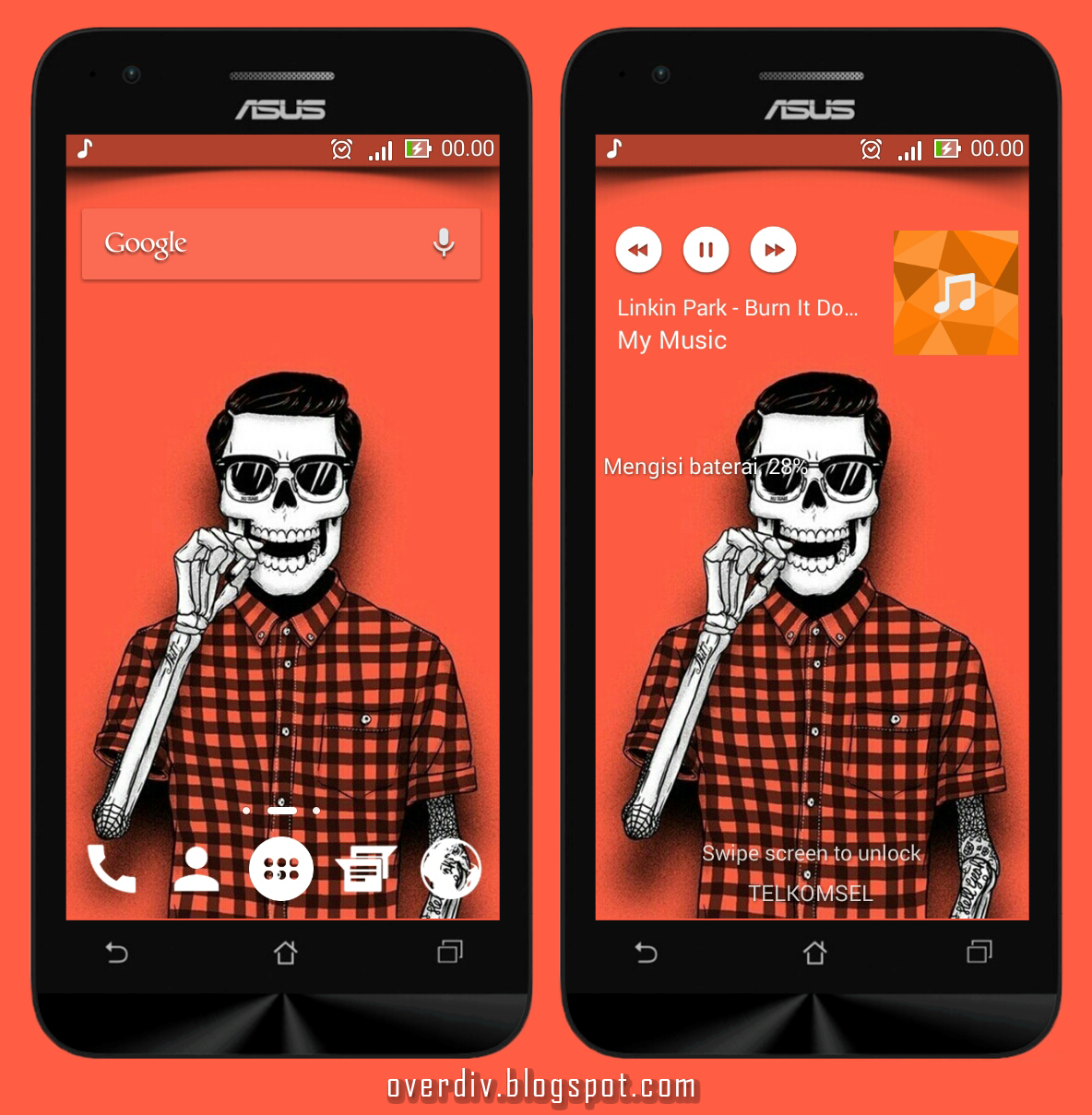 Wallpaper Bones Brigade HD For Android With Shadow Status Bar