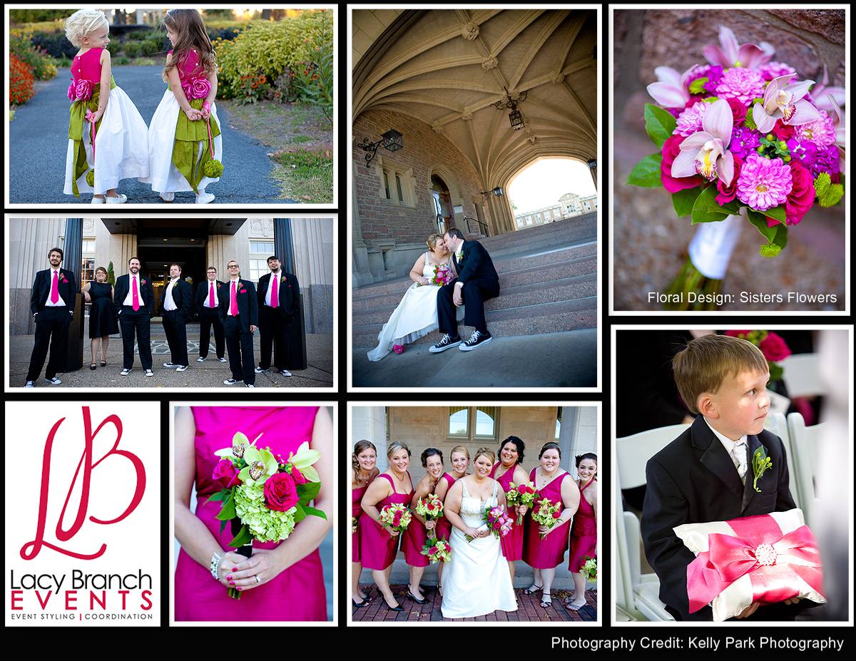 Hot Pink, and Green Wedding