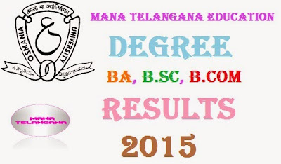 Telangana Education: TS Degree Results 2015