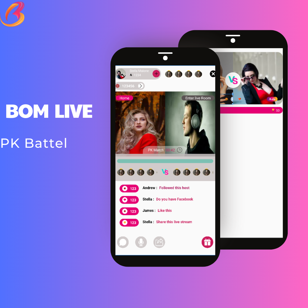 BOMChat - Social Media ,short Video,live streaming,Pk battel with admin panel - 6